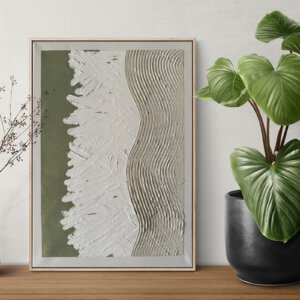 Flowing Meadow - Minimalist Texture Painting