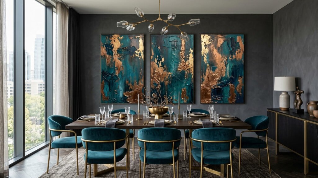 Luxurious textured wall art