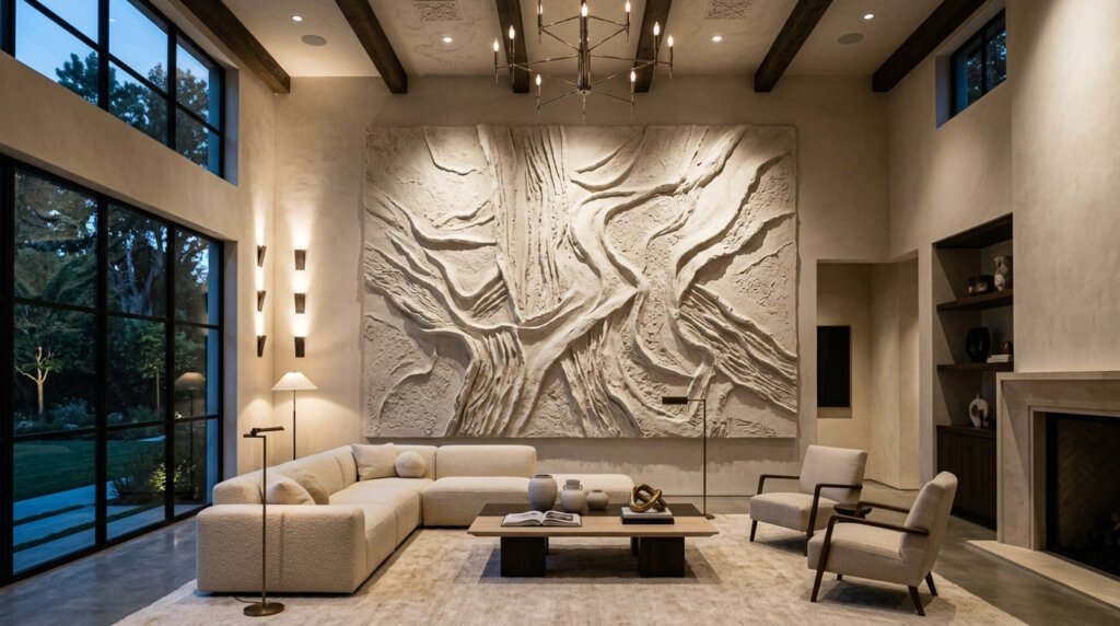 Luxurious textured wall art