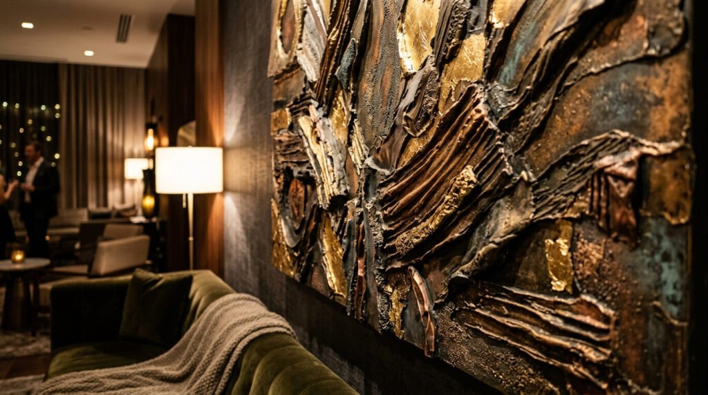 Luxurious textured wall art