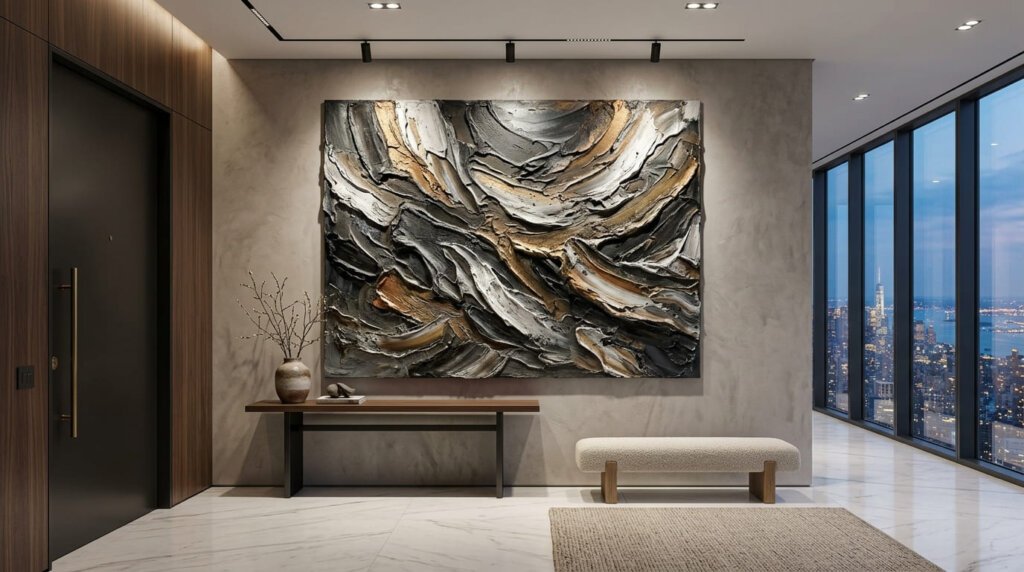 Luxurious textured wall art