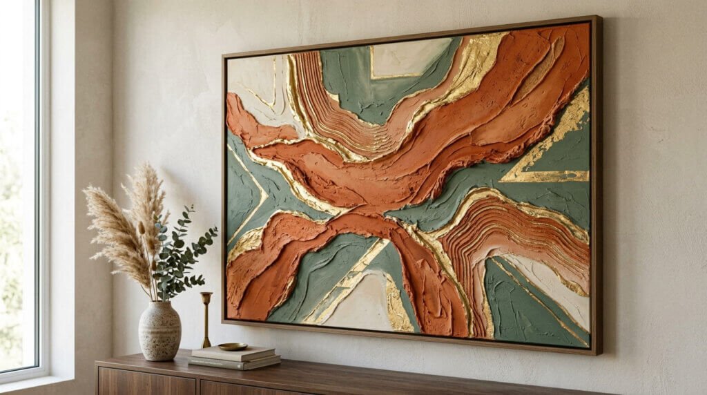 textured wall art color palette